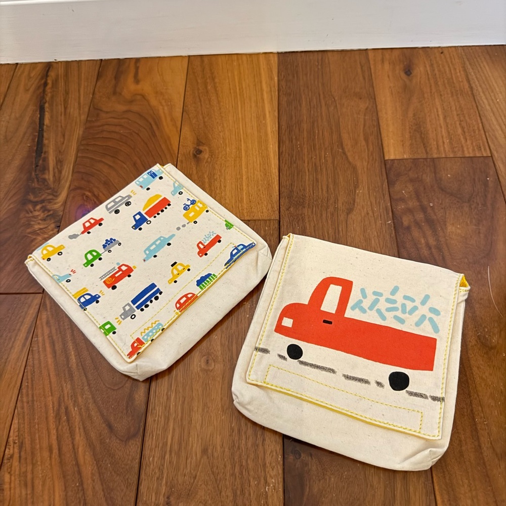 Set of 2 Kids reusable sandwich bags Multicolor